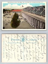 Syracuse, NY-New York, NY State Fair Liberal Arts Bldg Crowds Vintage Postcard