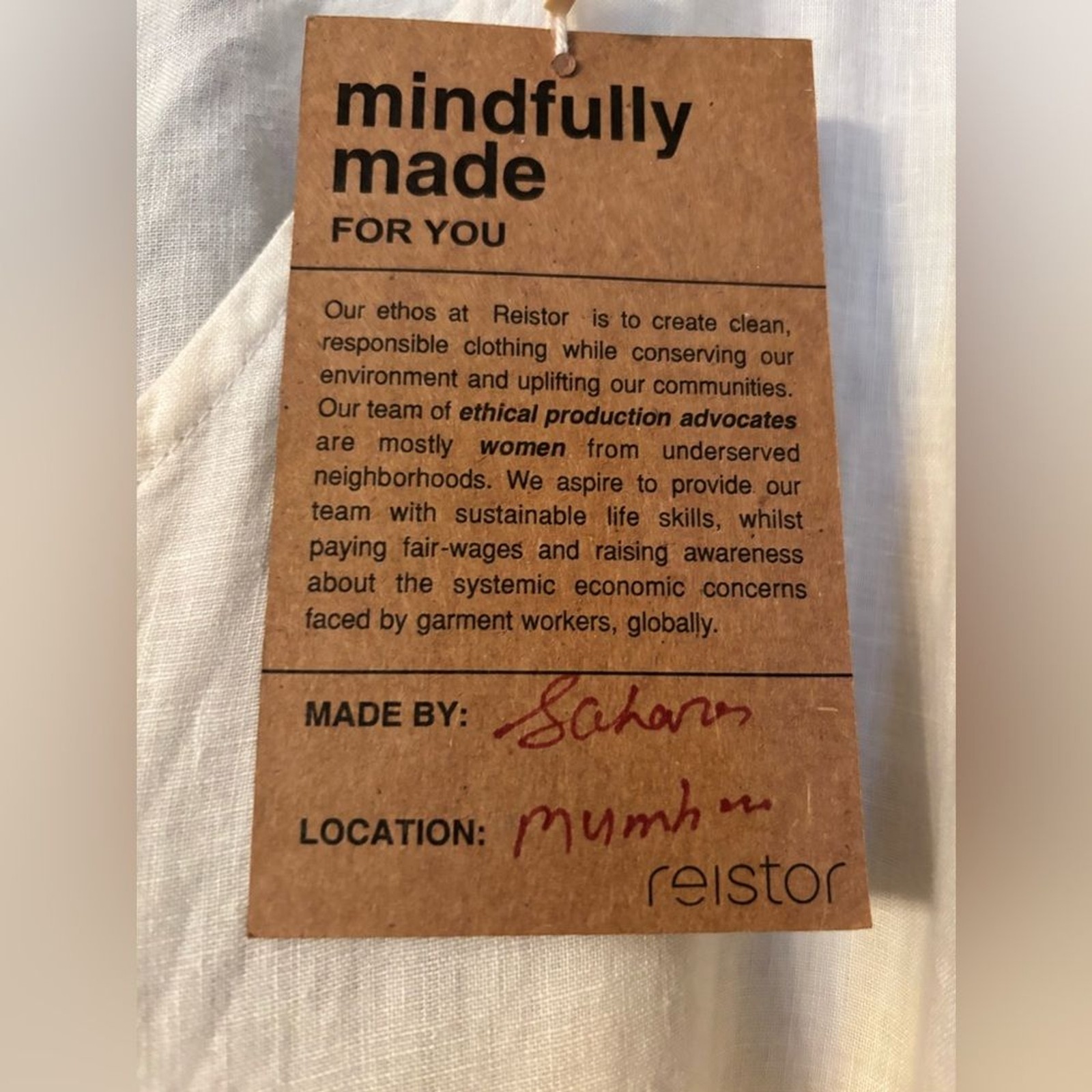 REISTOR SIZE XL2XL OFF WHITE BREAKFAST IN BED WIDE LEG 100% HEMP JUMPSUIT thumbnail 14