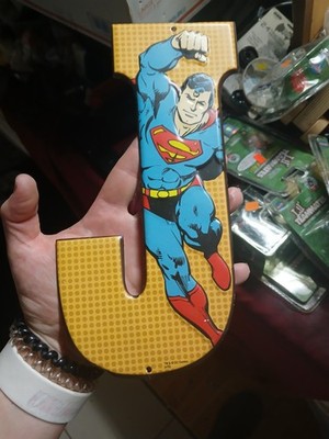Open Roads Brands Home Accents 5.45''x10'' DC Superman Metal J Wall Hanging