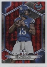 2023 Bowman U Red Geometric Refractor 4/10 Devin Leary #95 0nr3