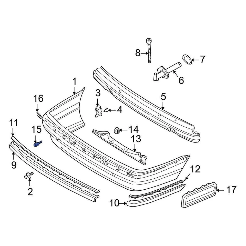 For BMW 540i 1997-2003 BMW Rear Tow Hook Foto 3 de 4