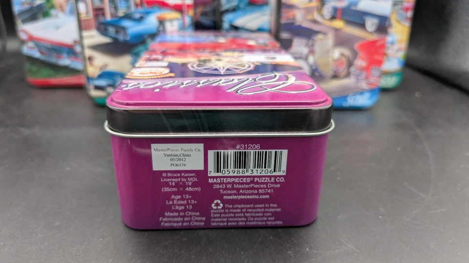 Masterpieces Classics NO PUZZLE *TIN ONLY* Lot Of 7 Hot Rod Drag Racing Tin - Image 4 of 4