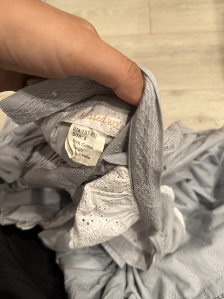 Maxi Vestido WDW Bien Vestido Lobo Gris Ópalo Naomi Talla 6 Años Foto 4 de 4