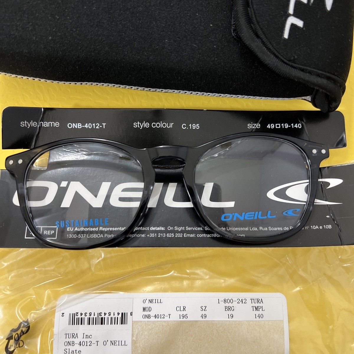 O'NEILL Eyeglasses ONB-4012-T MATTE BLACK Blue Mod 195 49-19-140 W