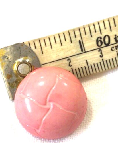 1 ROSE PINK JACKET ROBE COAT BUTTON 7/8" SHANK - Picture 3 of 3
