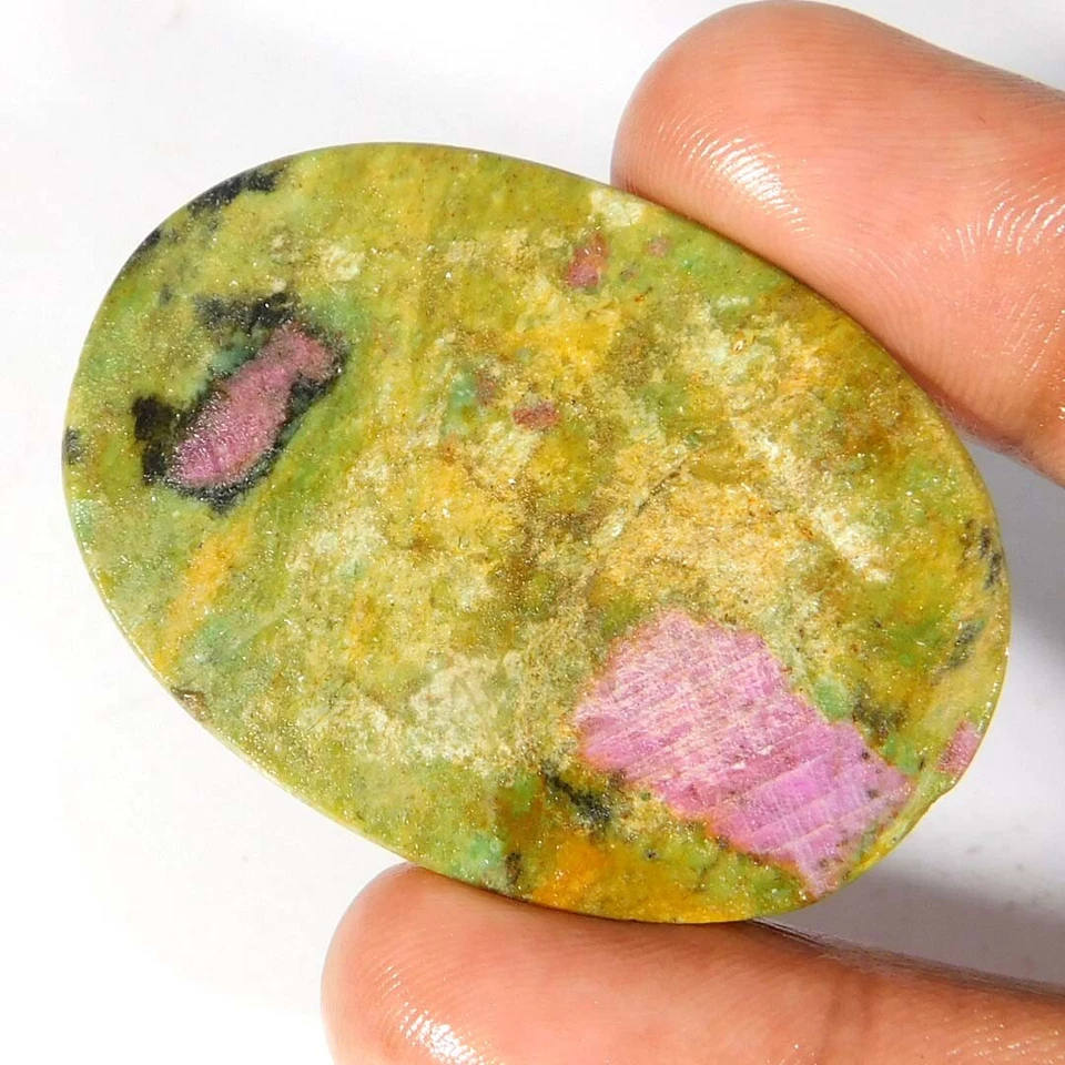 RUBY IN FUCHSITE Oval Cabochon Natural UNIQUE Loose Gemstone 48x34x07mm 114.55Ct - Image 2 of 3
