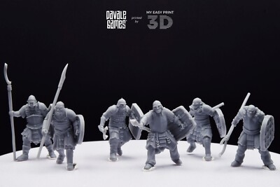 Regular Orc with Spear Davale Games 3D Printed With High Quality Resin