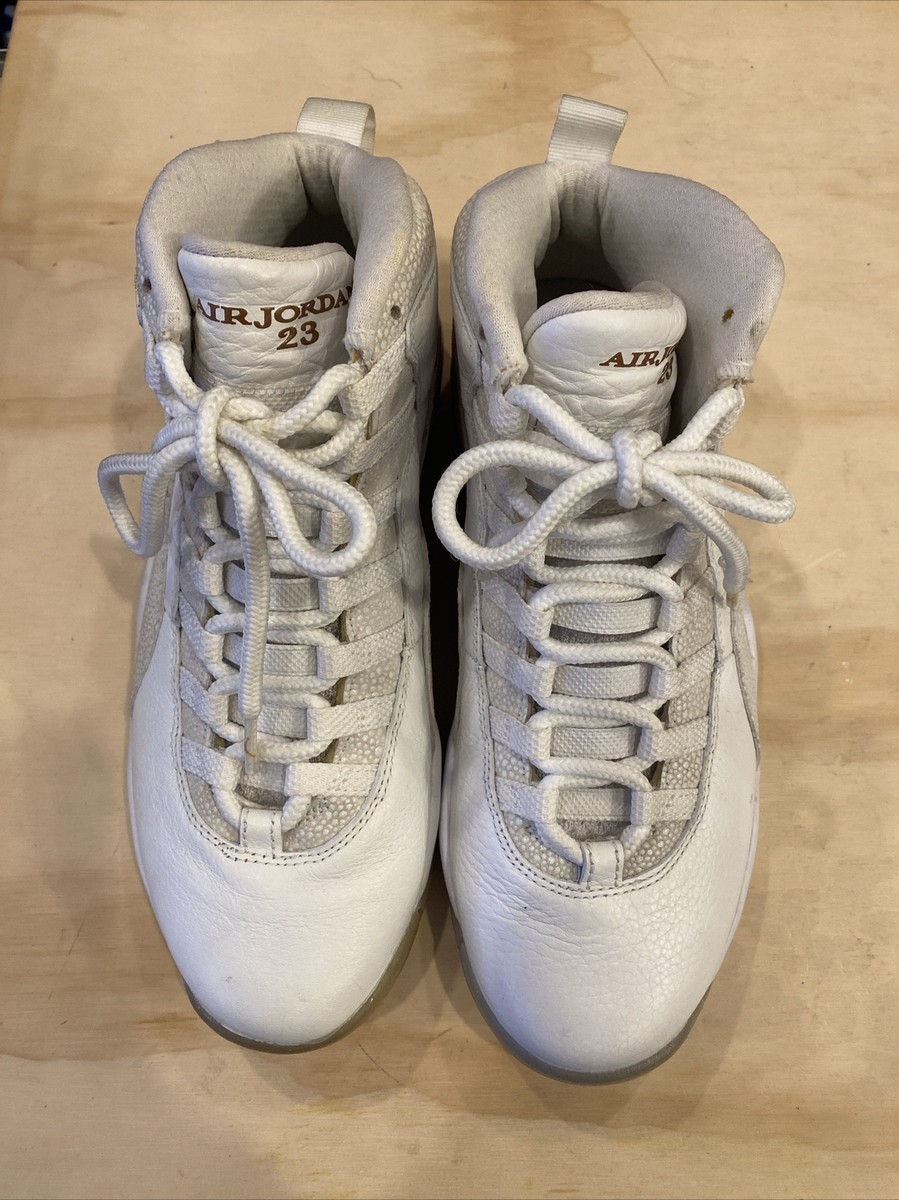 0474) Nike Air Jordan 10 X Retro OVO Drake White/Gold 819955-100