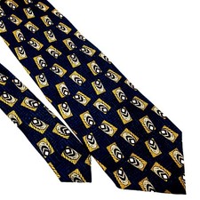 Ferrell Reed Silk Tie Print Blue Geometric