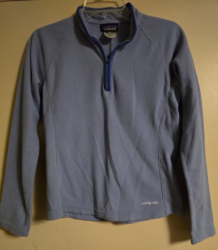 AUTHENTIC Patagonia Synchilla Pullover S 1/4 zip fleece jacket blue runs small