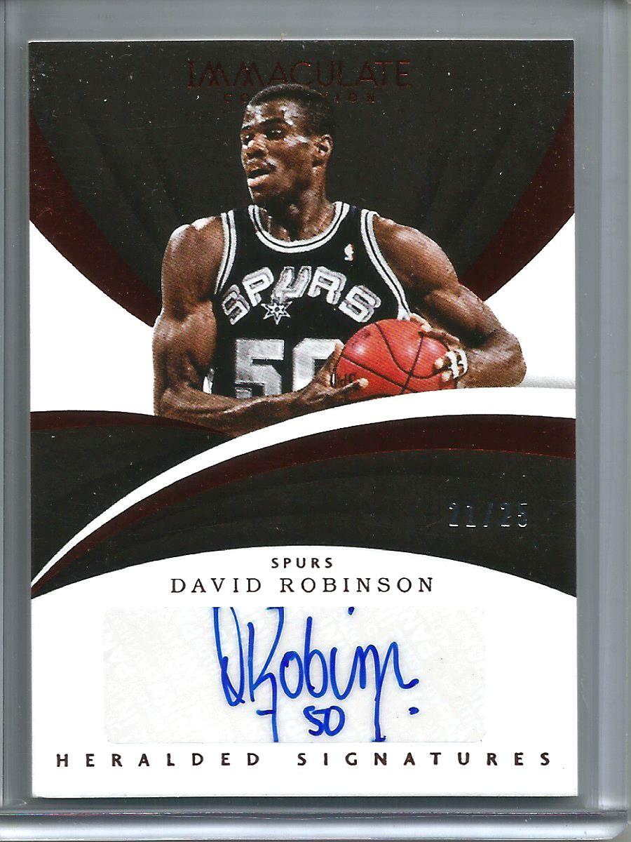David Robinson 17/18 Panini Immaculate Collection Autograph