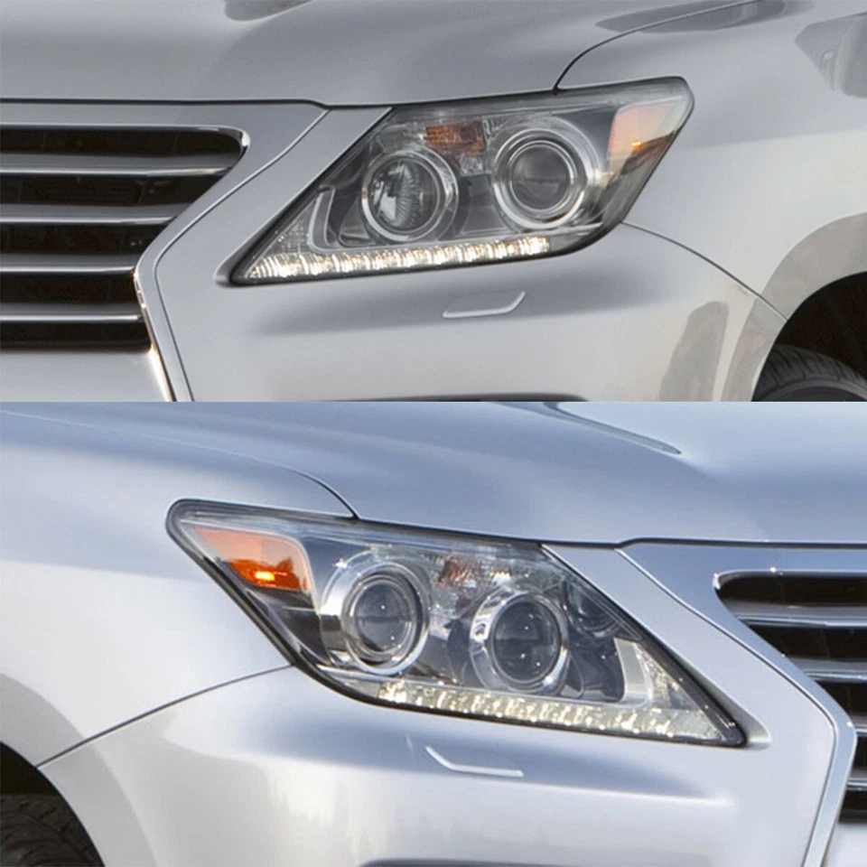 Pair For Lexus LX570 2013-2015 Clear Headlight Lens Headlamp Cover Replacement Foto 2 de 4
