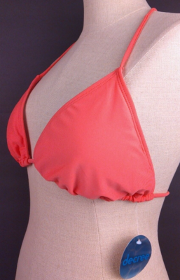 中国 Decree RN 82372 Coral Orange Nylon Bikini Swim Top Size XL - New