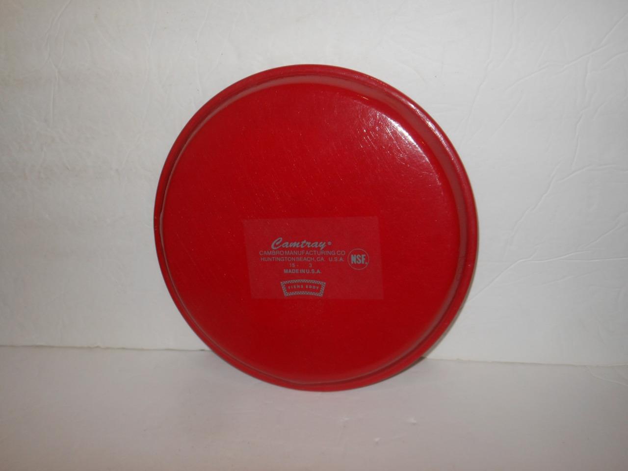 RARE ORIGINAL FISHS EDDY BRIGHT RED CHEER UP CAMTRAY CAMBRO SERVING