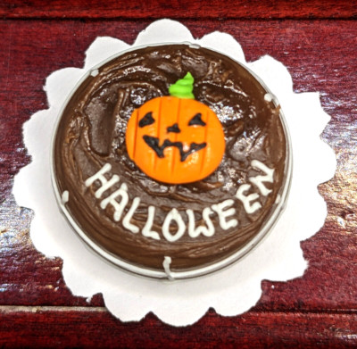 Dollhouse Miniature HALLOWEEN CHOCOLATE PUMPKIN Cake Bakery Food Prop 1:12