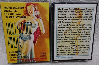 * AWESOME - HOLLYWOOD Lady STARS - PREMIUM - 60 Card PINUPS Trading Card Set NEW