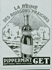 PUBLICITÉ DE PRESSE 1926 PIPPERMINT GET LA REINE DES BOISSONS FRAICHES