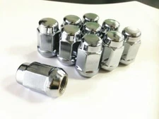 (20) Chrome Bulge Lug Nuts 12x1.5 Cone Seat Closed End for Acura Honda