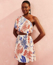 New Farm Rio Mixed Lobsters One Shoulder Mini Dress size XS NWT $165