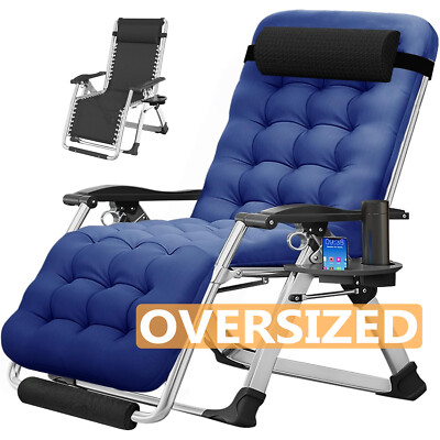 Docred Zero Gravity Chair 29'' Oversized Recliner Lounge Chair Foldable Chaise US