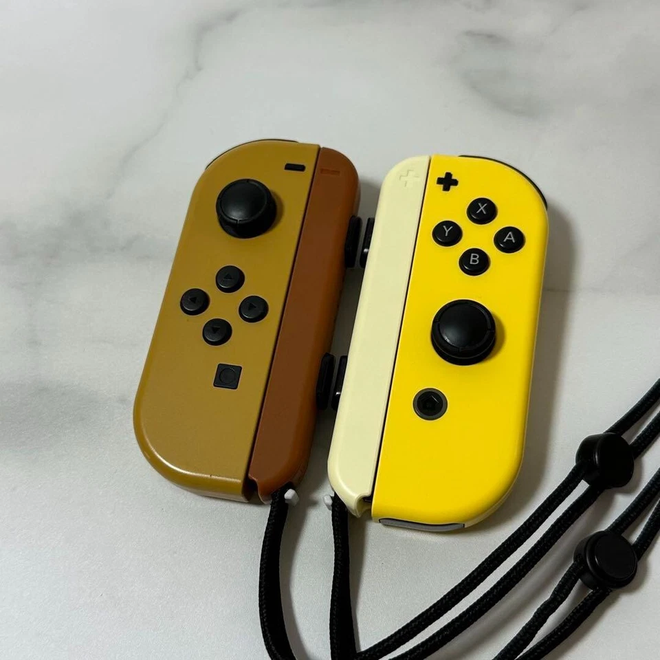 Nintendo Switch Pokemon Pikachu & Eevee Joy-Con Controller LR & Straps Set - Image 2 of 3