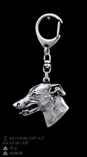 Large English Greyhound Keychain ART-DOG, Limited Edition - Picture 1 of 3