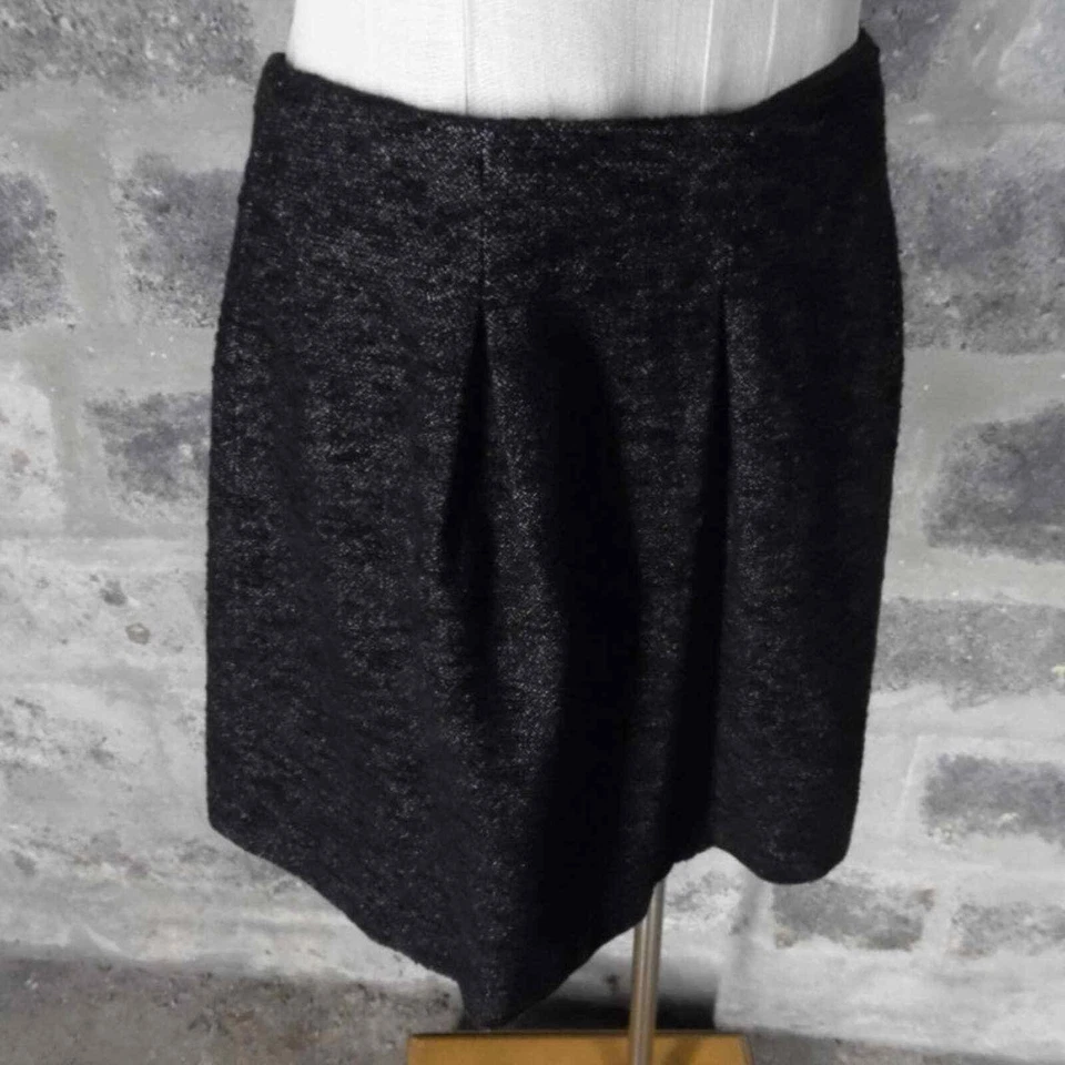 THEORY sz 10 black tweed pleated mini skirt - Image 4 of 4