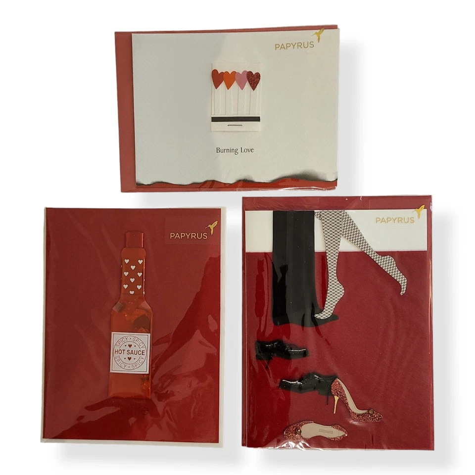 PAPYRUS Lot of 10 Valentine's Day Cards - New In Package - Embellished & Sound - Image 4 of 4