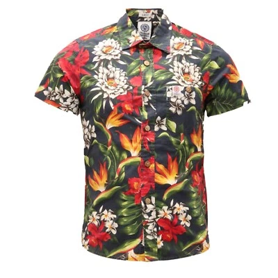 9790AI camicia uomo FRANKLIN MARSHALL ALUMNI man cotton vintage shirt flower - Imagen 1 de 4