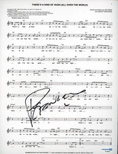 PETER NOONE SIGNED  Hush  AUT0 SHEET MUSIC HERMAN'S HERMITS ACOA certified