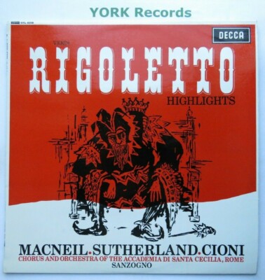 SXL 6008 - VERDI - Othello highlights **WIDE BAND** MACNEIL - Ex Con LP Record