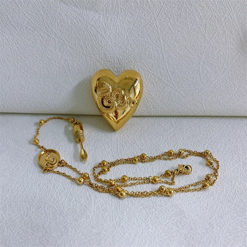 Lana Del Rey Necklace Heart-shaped Spoon LDR Merch Snake Chain Pendant Classic - Picture 5 of 17