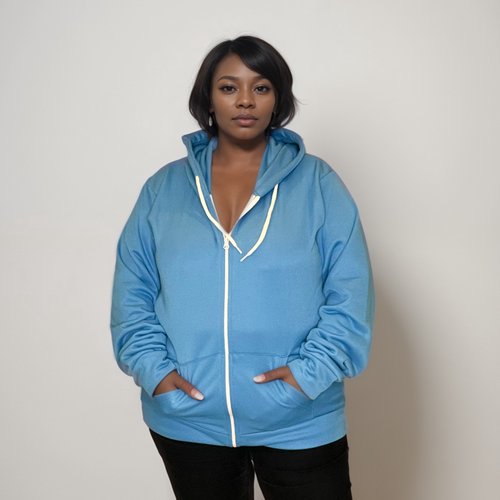 ROCKTHOSECURVES LADIES WOMENS PLAIN ZIP UP HOODIE PLUS SIZE JACKET - Picture 15 of 70