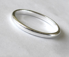 2mm Solid Sterling Silver Band Ring / Wedding / size 8 / 925 Sterling Silver