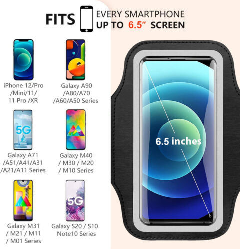Gym Armband Running Exercise Case Workout Holder For iPhone 12 Mini 11 Pro Max 8 - Picture 7 of 19