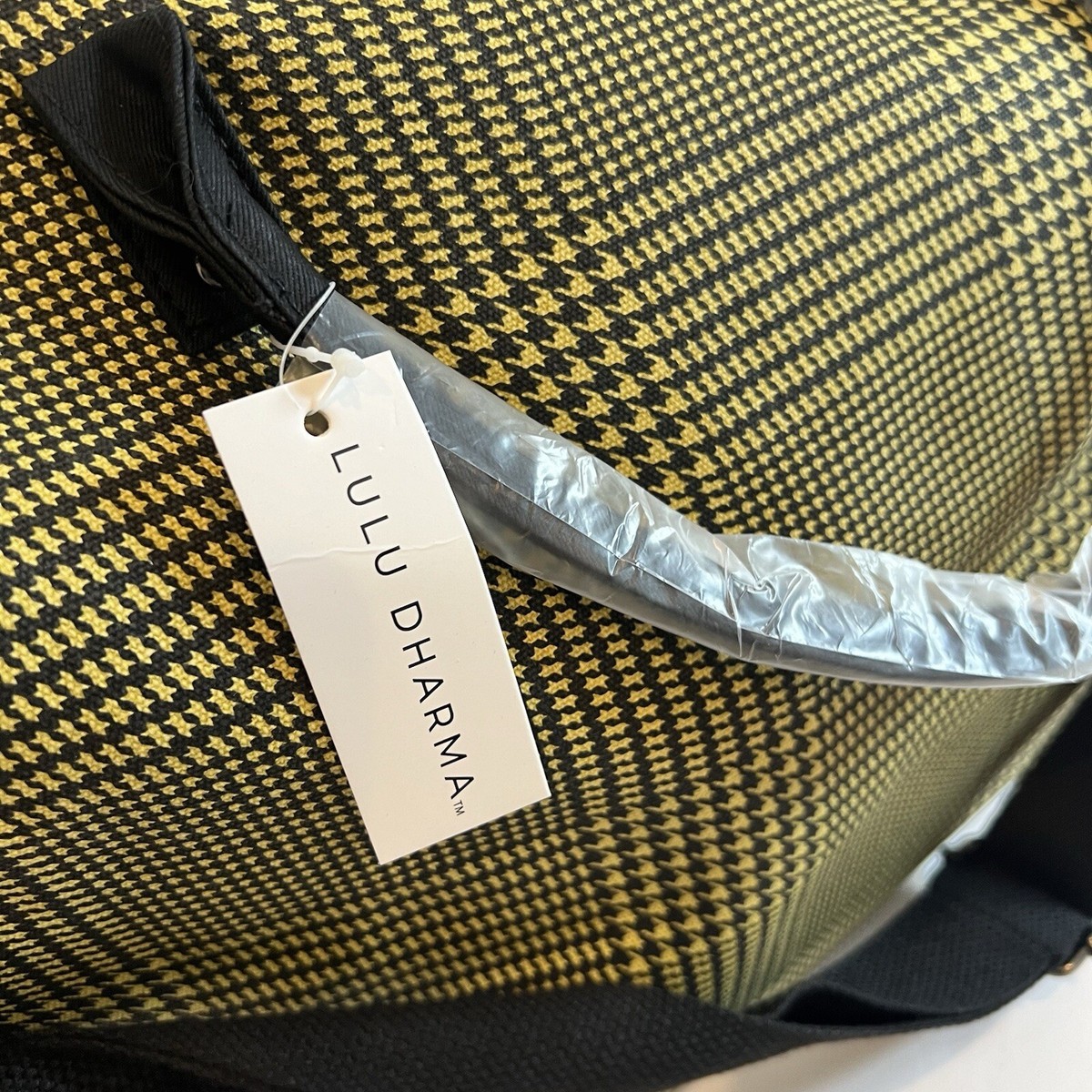 Lulu Dharma NWT Yellow Plaid Frasier Weekender Bag Carry-on  display picture 2