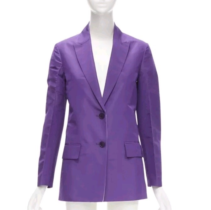 Valentino Purple Drawstring Jacket Size 36
