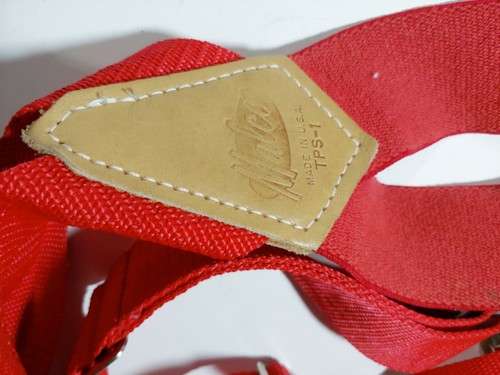 Malco TPS-1 Adjustable Red Suspenders 2" Wide Made in the USA - Picture 2 of 2