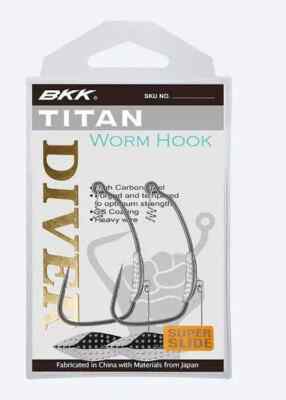 BKK Titan Diver Worm Hook Weighted Spinning Blade Fishing Hook All Sizes