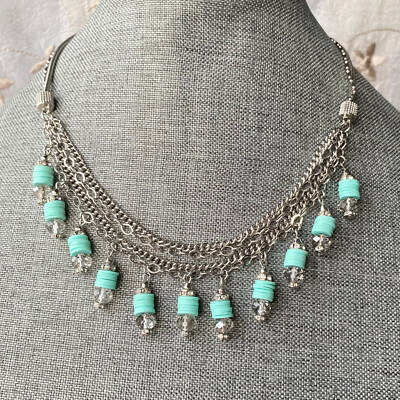 ☆ENGBROX☆ silver925 luscent cubic layered necklace EBNL250 18