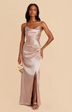 Birdy Grey small dress taupe shiny satin bridesmaid