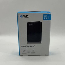 New Western Digital WD Portable Elements Portable 5TB HDD WDBLSS0050BBK-BD