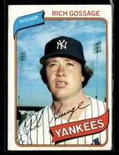 1980 Topps #140 Rich Gossage Card New York Yankees