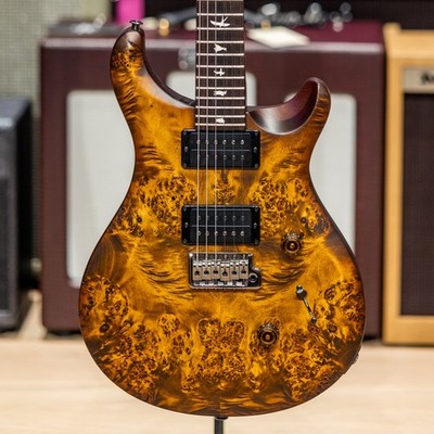 PRS Wood Library Limited Edition S2 Custom 24 Poplar Burl - Black Gold Burst