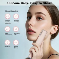 Sonic Smooth Electric Tool Rechargeable Razor with 6 Refill Dermablades