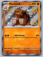 Naclstack 177/091 Shiny Rare Paldean Fates Pokemon Holo Near Mint