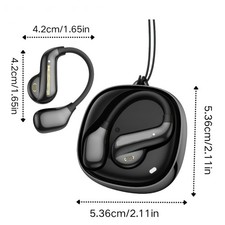 Comfortable Ultra-Light 5g Open-Ear Earbuds w/ Bluetooth 6.0 for Sports Daily