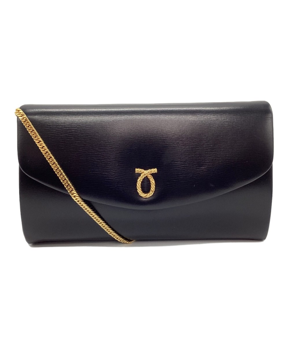 LAUNER London Shoulder bag Hand bag Leather Formal Black Gold