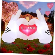 6.2FT Long Valentines Inflatables Outdoor Decorations Hand with
