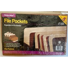 Globe Weis Colored 5 1/4 Inch Expansion File Pockets Letter Size 1536G5